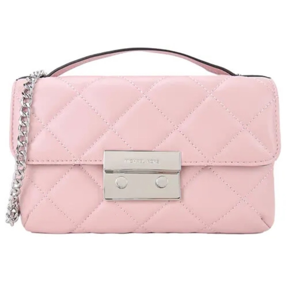 MICHAEL KORS Sloan Quilted Leather Messenger Shoulder Flap Bag 30F4SSLM1N